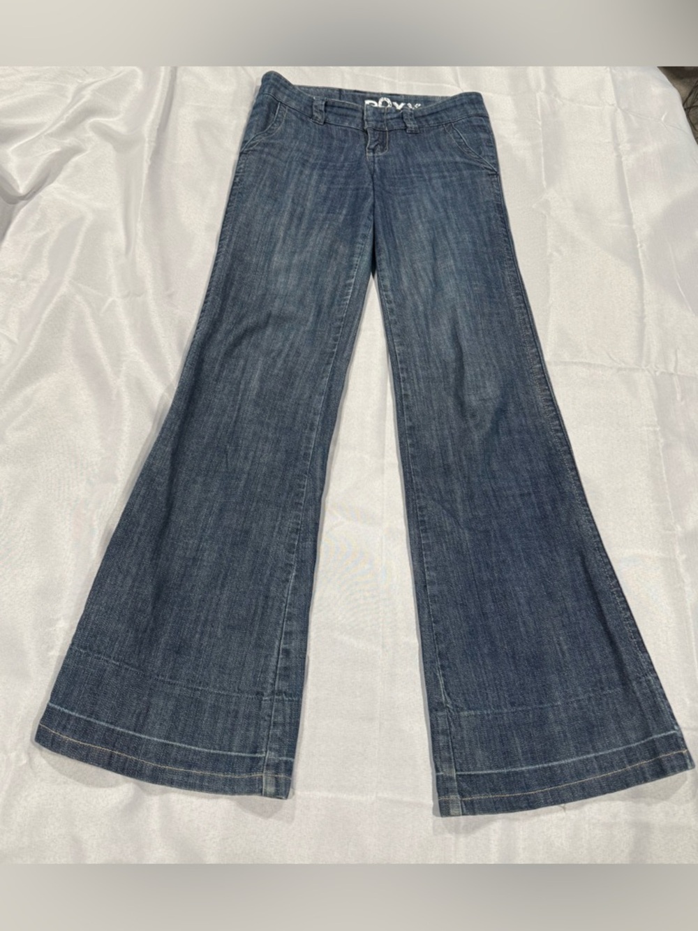 Roxy Dark Blue Wide Leg Flare Trouser Jeans